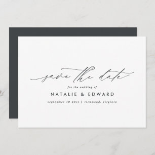 Save The Date Écriture moderne élégant élégant mariage de typogr