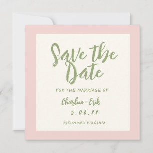 Save The Date Écriture pastel Rétro Mariage Sauvegarder la date