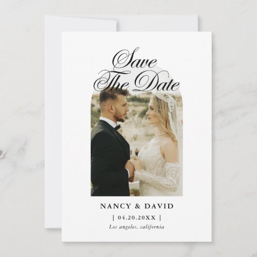 Save The Date Écriture Photo Mariage Ach Enregistrer La Date (Devant)