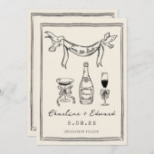 Save The Date Écrriture funky dessinée à la main Enregistrez la  (Devant / Derrière)