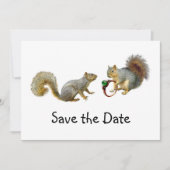 Save The Date Écureuils avec anneau Enregistrer la date (Devant)