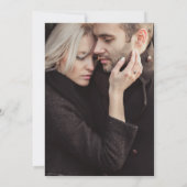 Save The Date Edgy Black Typographie Enregistrer la date | Photo (Dos)