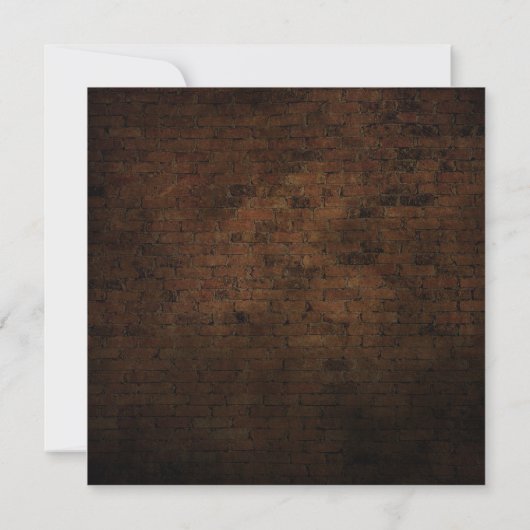Save The Date Edison Lights & Industrial Brown Brick Wall (Dos)