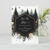 Save The Date Editable Classic Enchanted Forest Mariage (Debout devant)