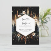 Save The Date Editable Classic Enchanted Forest Mariage (Debout devant)