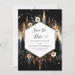 Save The Date Editable Classic Enchanted Forest Mariage