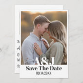 Save The Date Editable Modern Bold Enregistrer la date avec une  (Devant / Derrière)