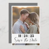 Save The Date Editable Modern Bold Enregistrer la date avec une  (Devant / Derrière)