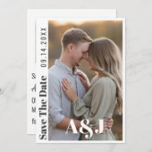 Save The Date Editable Modern Bold Enregistrer la date avec une  (Devant / Derrière)