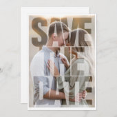 Save The Date Editable Modern Bold Enregistrer la date Espace né (Devant / Derrière)