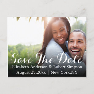 Save the date Eenvoudige fotosjabloon Aankondigingskaart