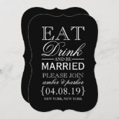 Save the Date | Eet-Drink en -stand Kaart (Voorkant / Achterkant)