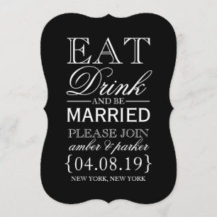 Save the Date Eet-Drink en -stand Kaart