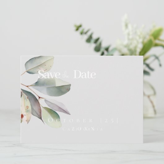 Save The Date Eeucalyptus botanique quitterAppartement Enregistr (Debout devant)