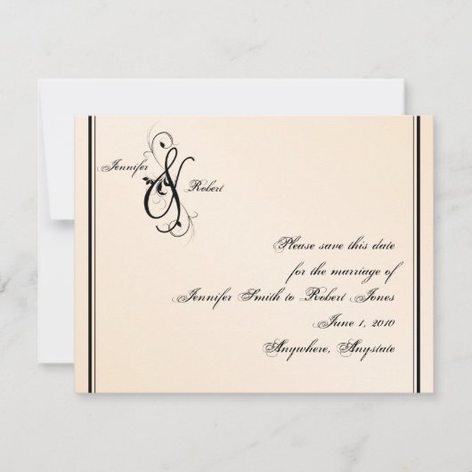 Save The Date Eggshell Elegance Wedding Enregistrer la date (Devant)