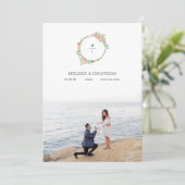 Save The Date Eggshell et Blush Floral Image Enregistrer la date (Debout devant)