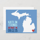 Save the Date -  - Eindhoven Aankondigingskaart (Voorkant / Achterkant)