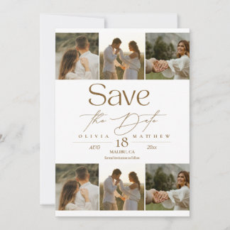 Save The Date Elegance 7 Photo Wedding 