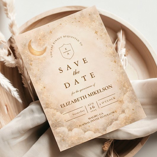 Save The Date Élégance au Clair de Lune Quinceañera