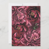 Save The Date Élégance aux fleurs de Bourgogne avec Mariage Gold (Dos)