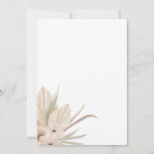 Save The Date Élégance bohème verdure florale mariage (Dos)