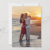 Save The Date Élégance bourguignonne avec Mariage photo personna (Dos)