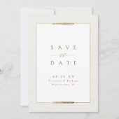 Save The Date Élégance Cadre Simple Moderne Mariage Classique (Devant)