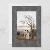 Save The Date Élégance classique | Photo de monogramme de couron (Dos)