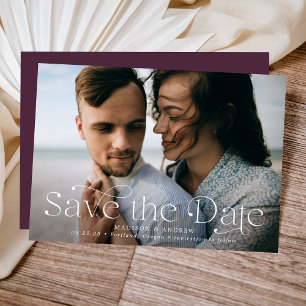 Save The Date Élégance Classique Photo Horizontale