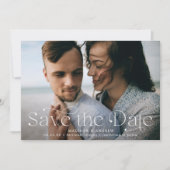 Save The Date Élégance Classique Photo Horizontale (Devant)