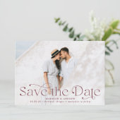 Save The Date Élégance classique photo horizontale (Debout devant)