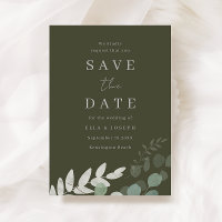 Élégance de mariage divine feuille verte olive
