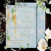 Save The Date Élégance Florale Baroque de Style Luxueux