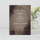Save The Date Élégance gothique de mariage  (Debout devant)
