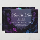 Save The Date Élégance Gothique Peau Boho Violet Enregistrer La (Devant / Derrière)