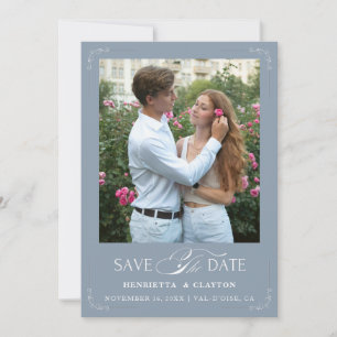 Save The Date Élégance intemporelle Dusty Blue