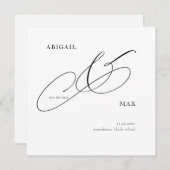 Save The Date Élégance intemporelle Mariage Carré Enregistrer la (Devant / Derrière)