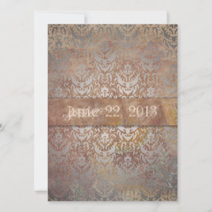 Save The Date Élégance italienne damassée toscane vintage