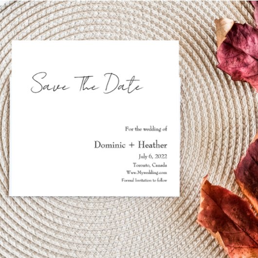 Save The Date Élégance minimaliste CHIC