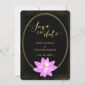 Save The Date Elégance pure, rose lotus, or (Devant)