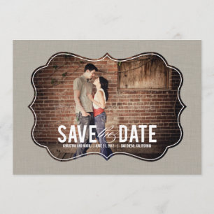 Save The Date Elégance Raffinée Photo Enregistrer La Date - Khak