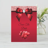 Save The Date Élégance Romantique Anniversaire Fête Enregistrer  (Debout devant)