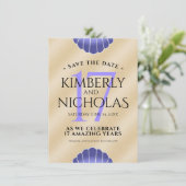 Save The Date Élégant 17ème anniversaire de Mariage des obus (Debout devant)