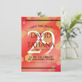 Save The Date Élégant 29e anniversaire du Mariage Garnet (Debout devant)