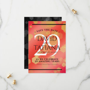 Save The Date Élégant 29e anniversaire du Mariage Garnet