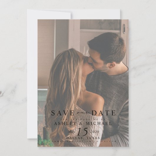Save The Date Elegant 2 Mariage photo site QR Code (Devant)