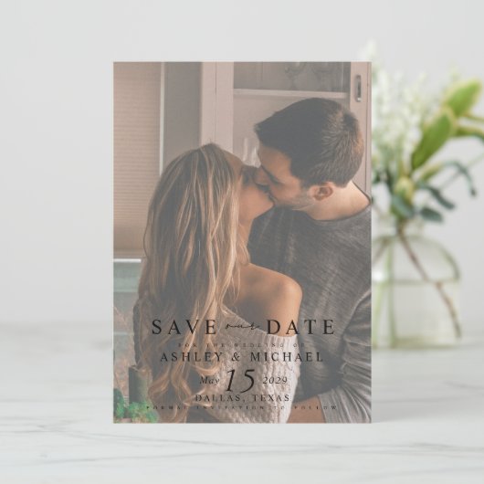 Save The Date Elegant 2 Mariage photo site QR Code (Debout devant)