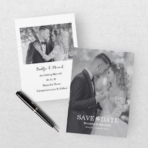 Save The Date Élégant 2 Photo Enregistrer