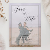 Save The Date Elégant 2 photos collage enregistrer la date maria