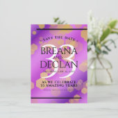 Save The Date Élégant 33e anniversaire du Mariage Améthyste (Debout devant)
